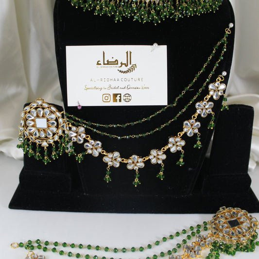 Anaya -  Kundan Bridal Set (Green)