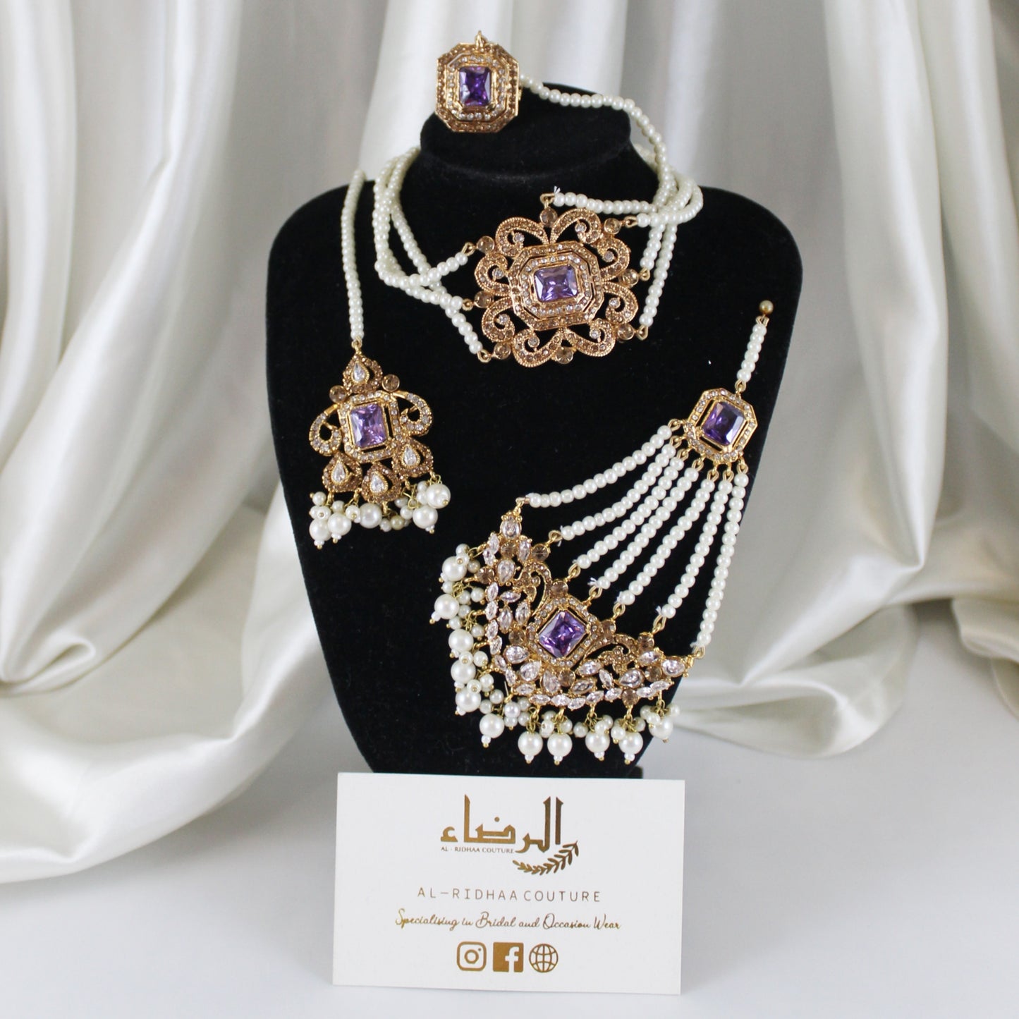 Leela - Bridal Choker Set (Purple)