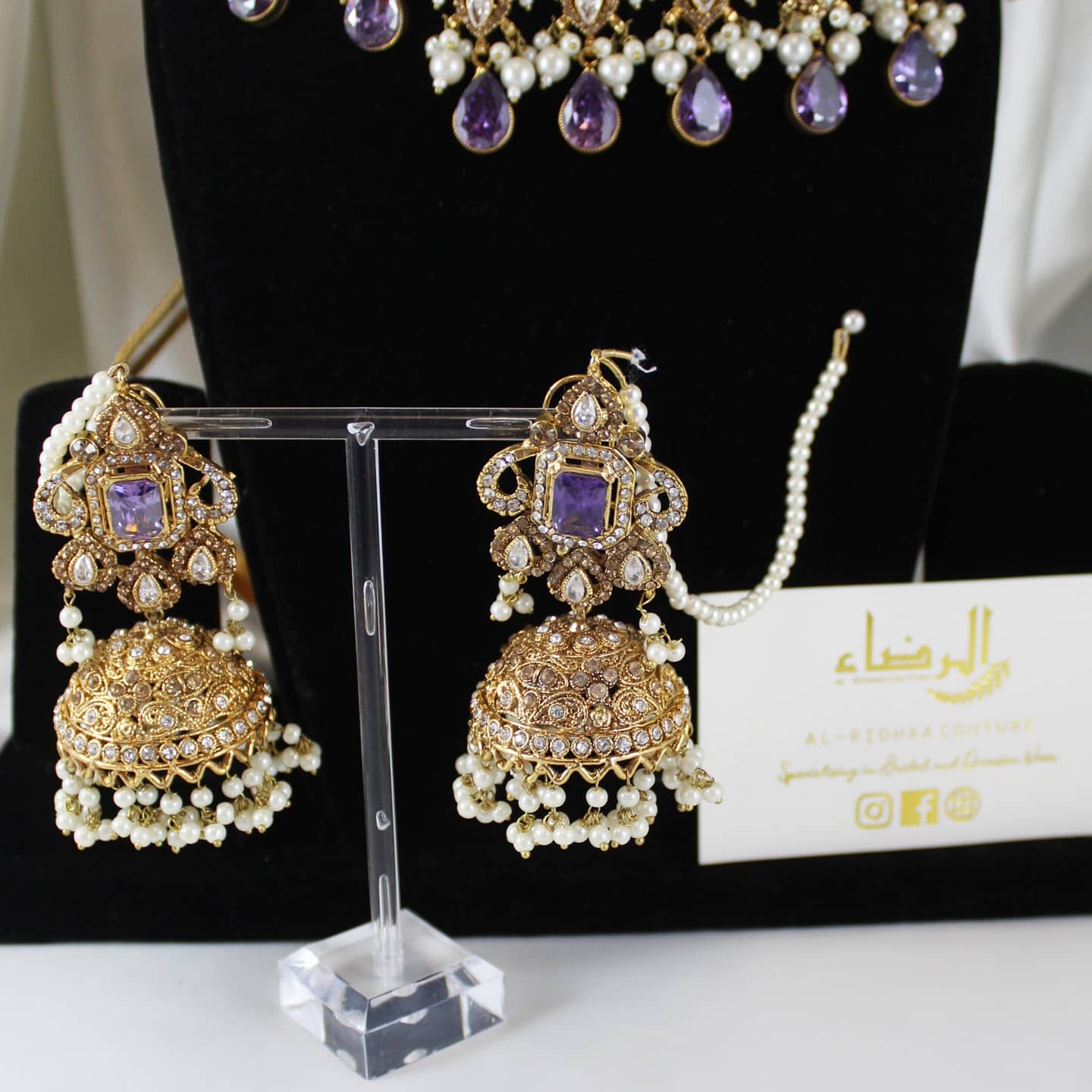 Leela - Bridal Choker Set (Purple)