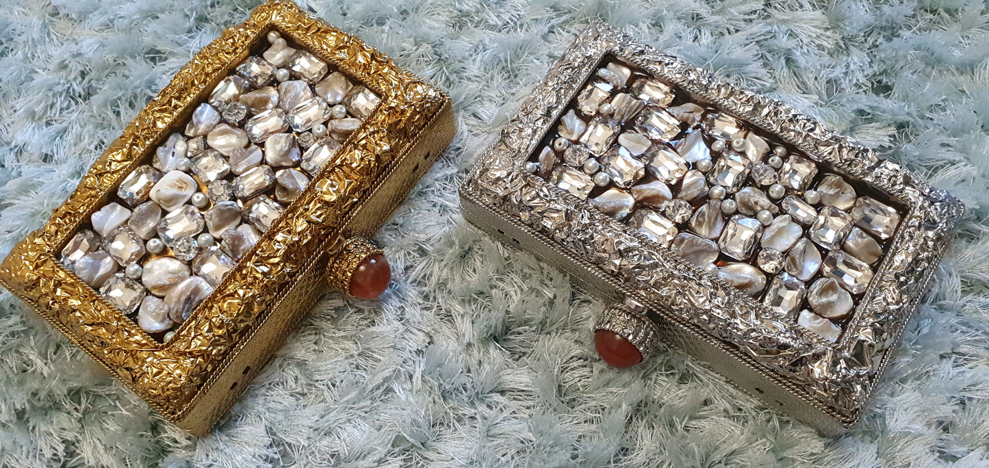 Mother of Pearl Clutch - Gold