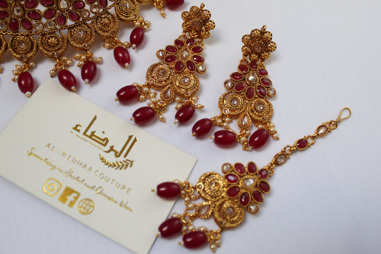 Diya - Red Necklace Set