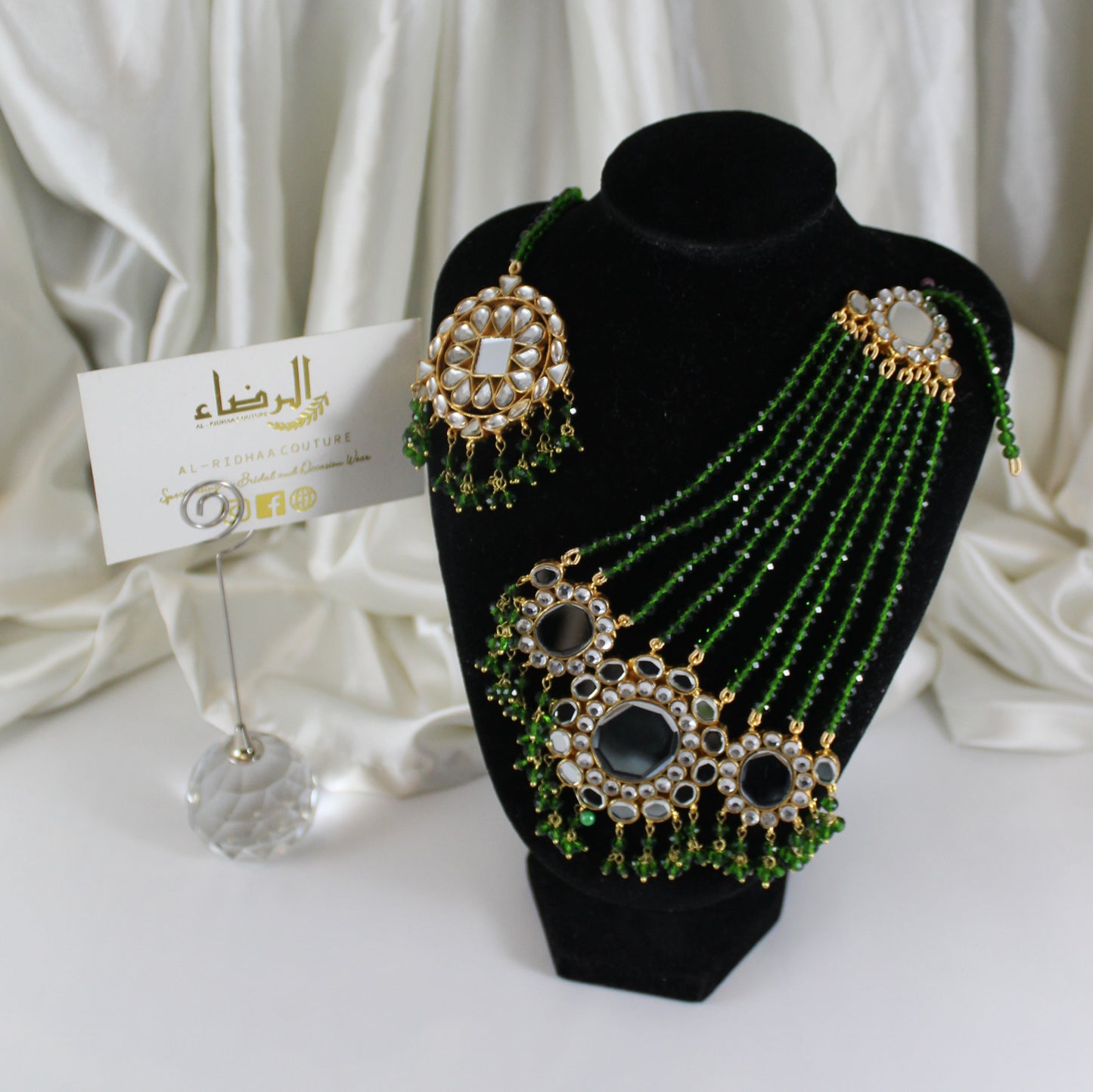 Anaya -  Kundan Bridal Set (Green)