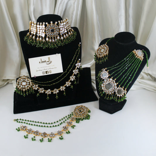 Anaya -  Kundan Bridal Set (Green)