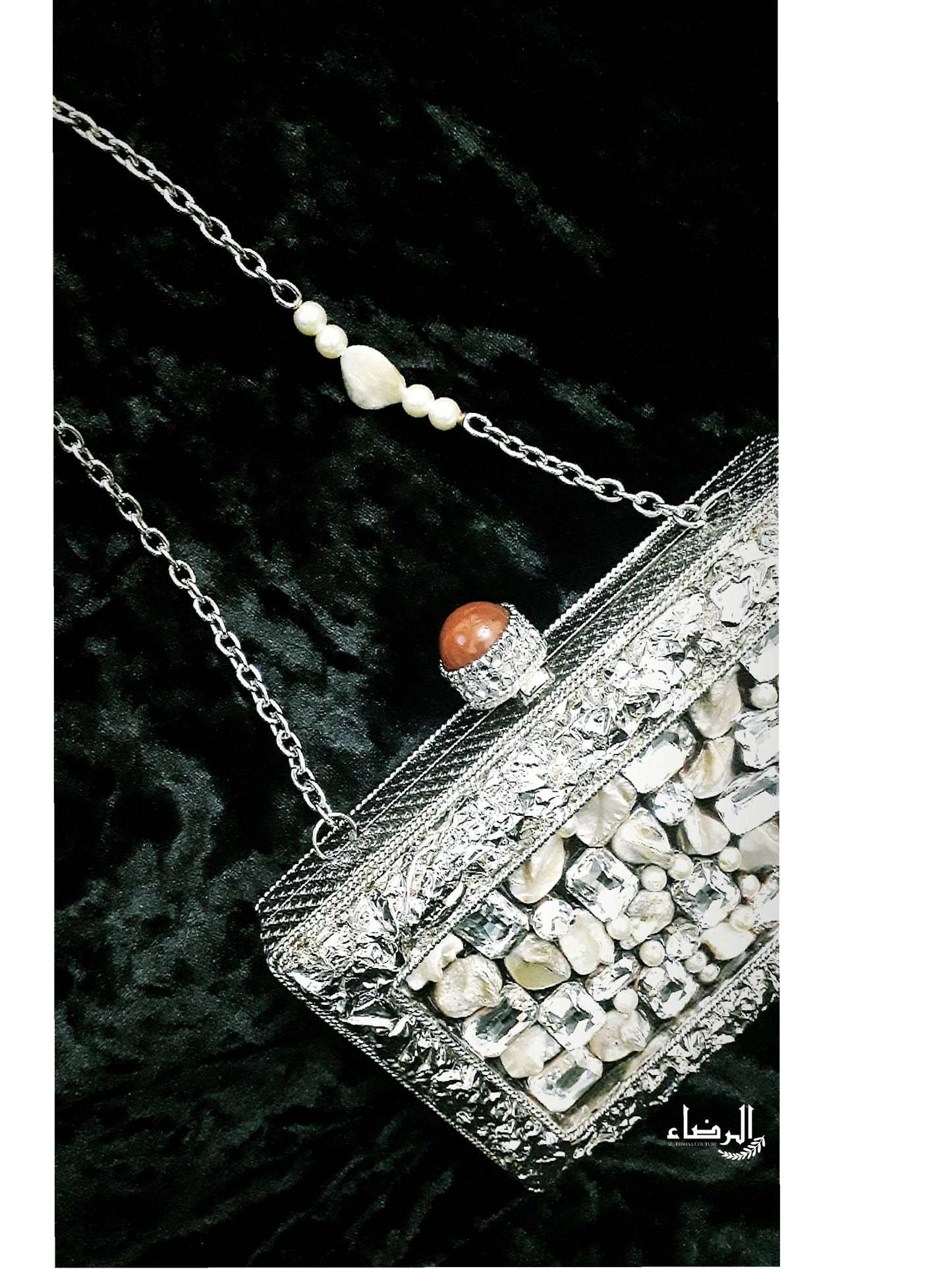 Mother of Pearl Clutch - Silver