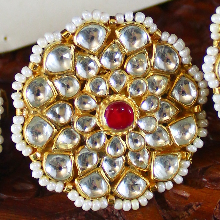 Naaz - Pachi Kundan Ring