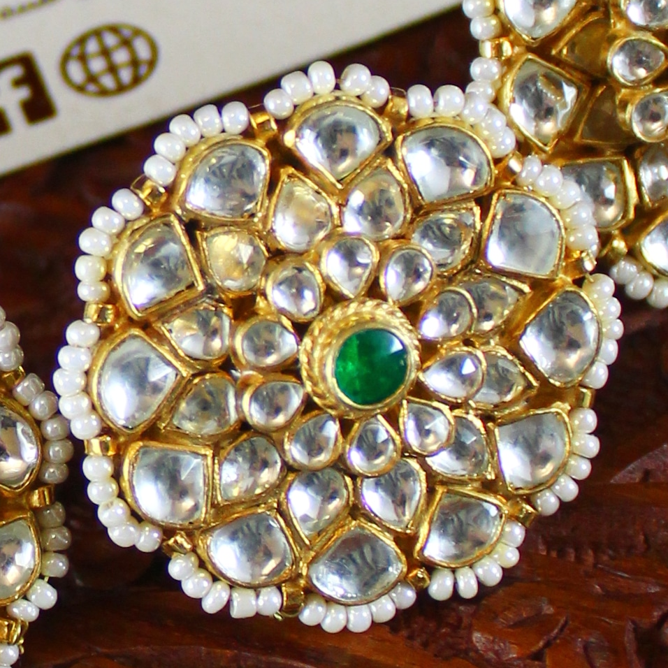 Naaz - Pachi Kundan Ring