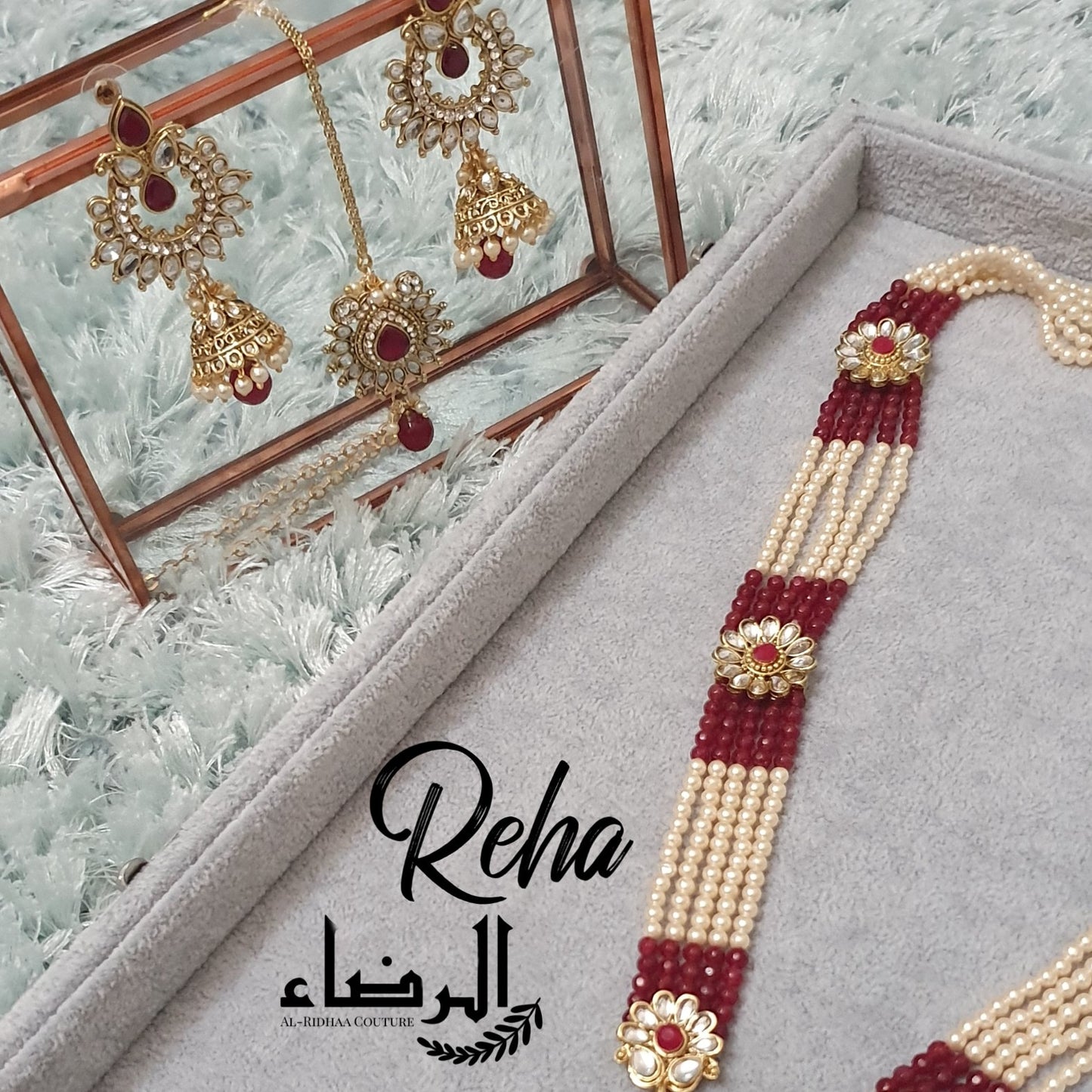 Reha - Maroon Pearl Mala