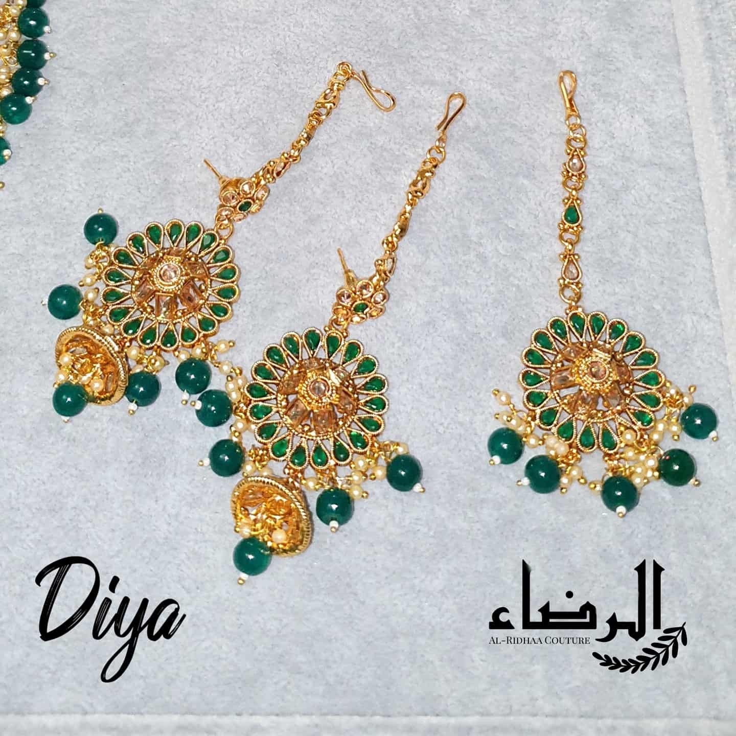 Diya - Green Necklace Set