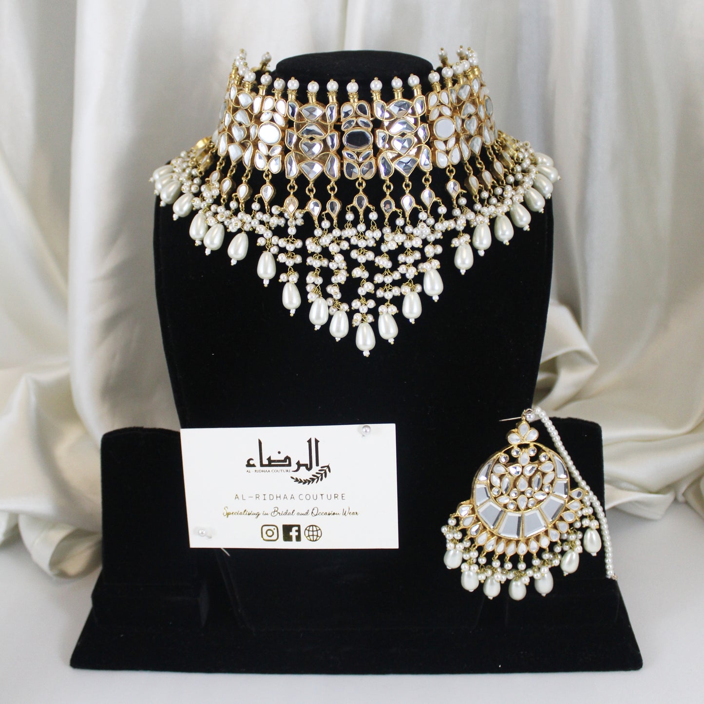 Zainab -  Kundan Bridal Set (White)