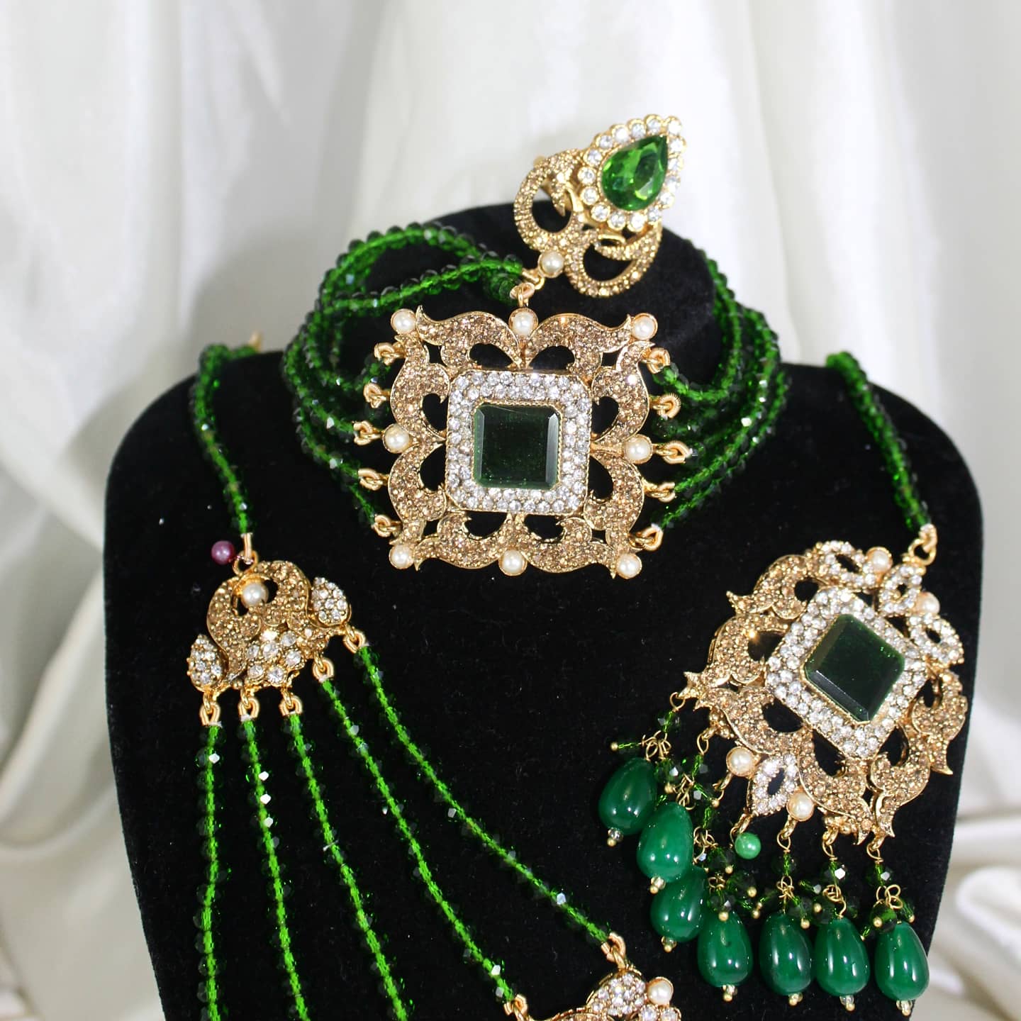 Fariha - Bridal Choker Set (Green)