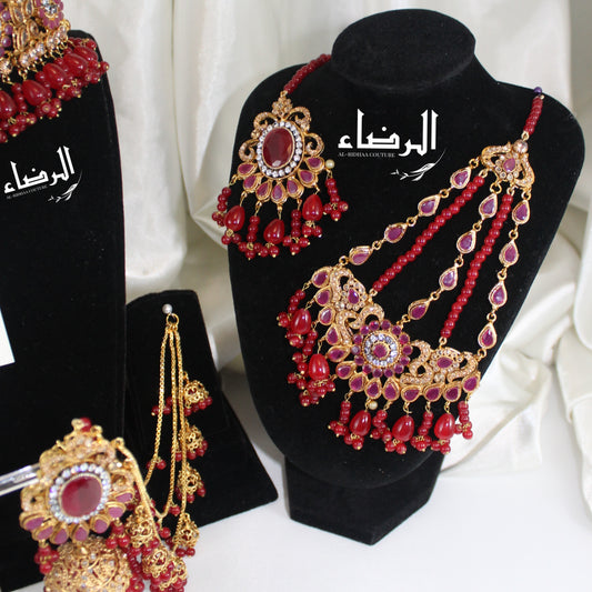 Naima - Kundan Bridal Set (Maroon)