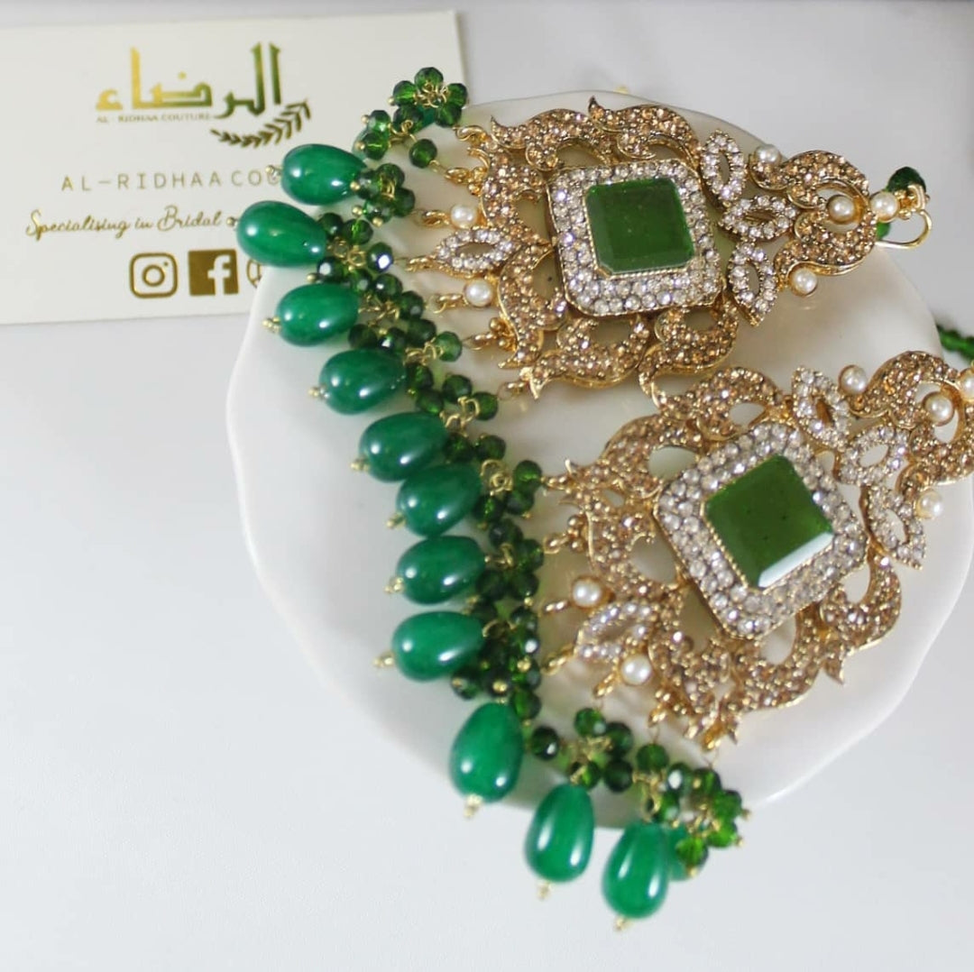 Fariha - Bridal Choker Set (Green)