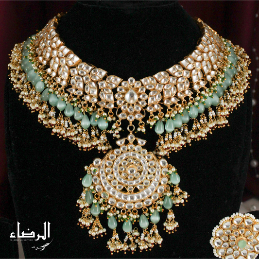 Noor Jahan - Pachi Kundan Set (Blue)