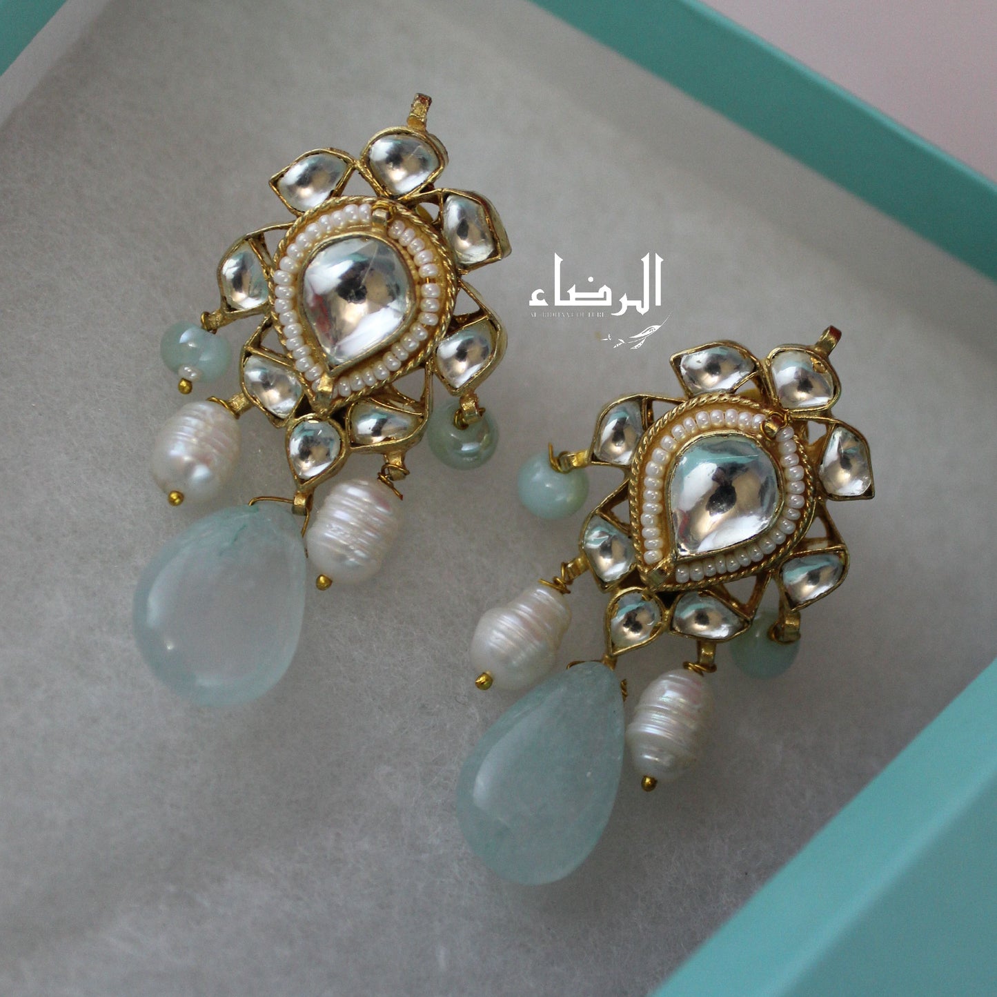 Jamila - Pachi Kundan Earrings