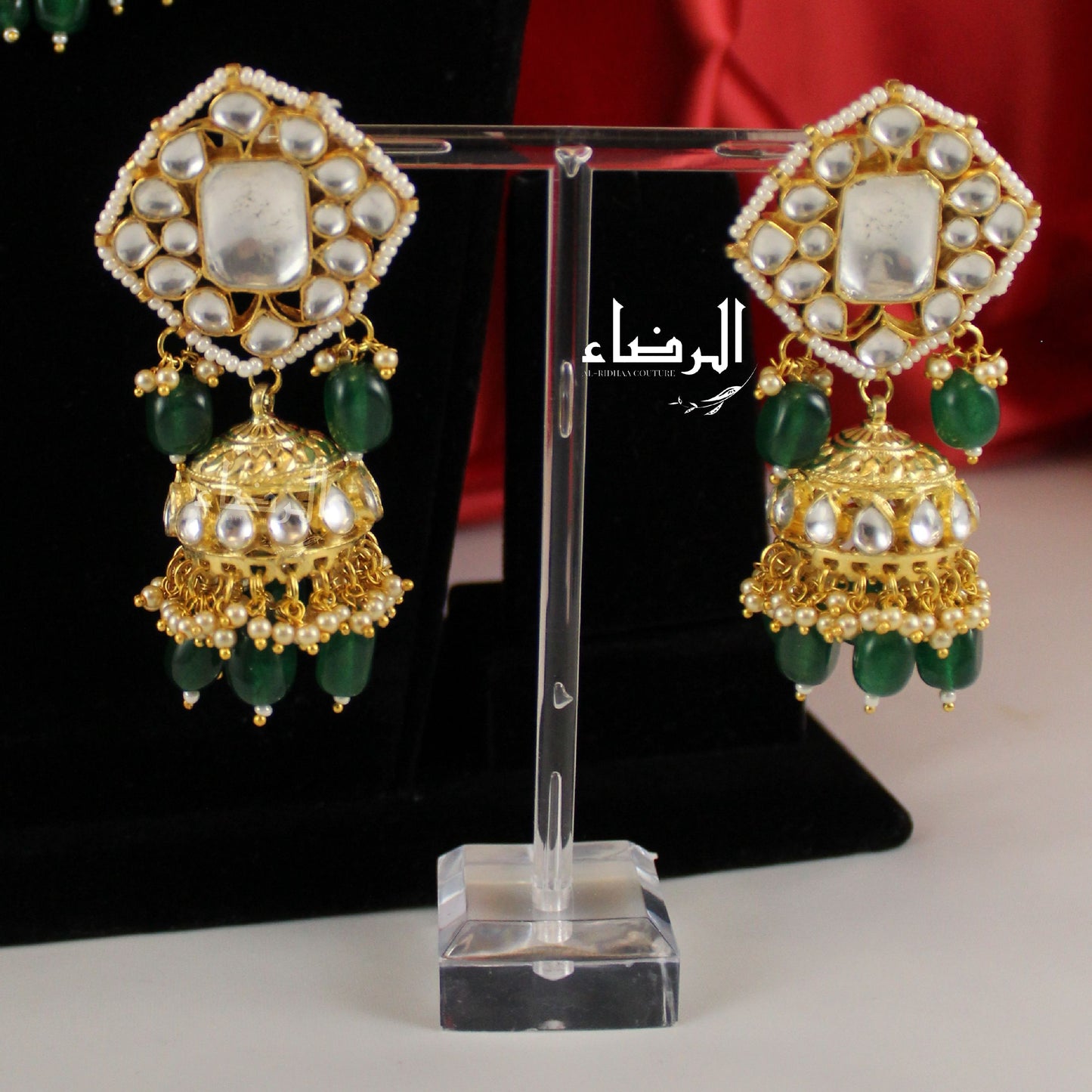 Saachi - Pachi Kundan Set (green)