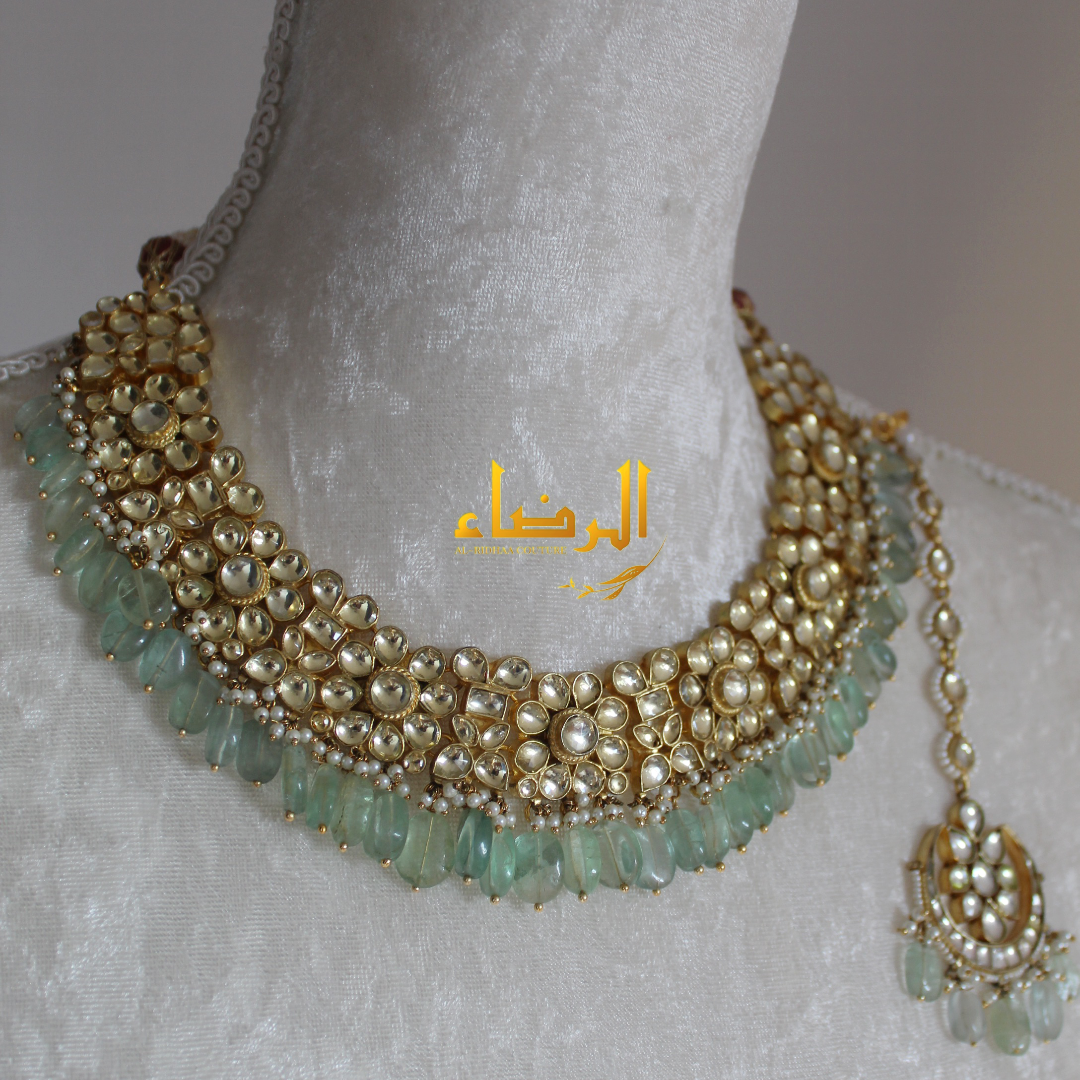 Rina - Pachi Kundan Set (Pastel Green)