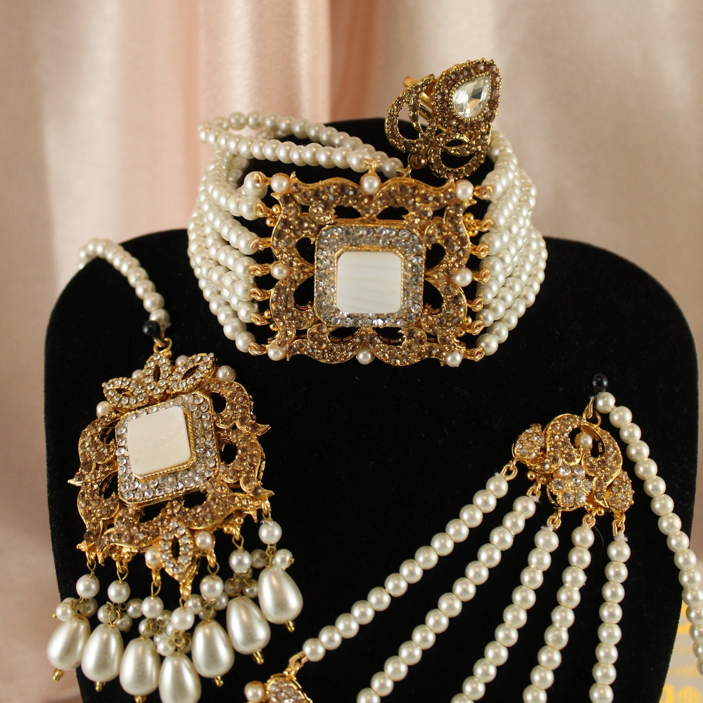 Fariha - Bridal Choker Set (White)