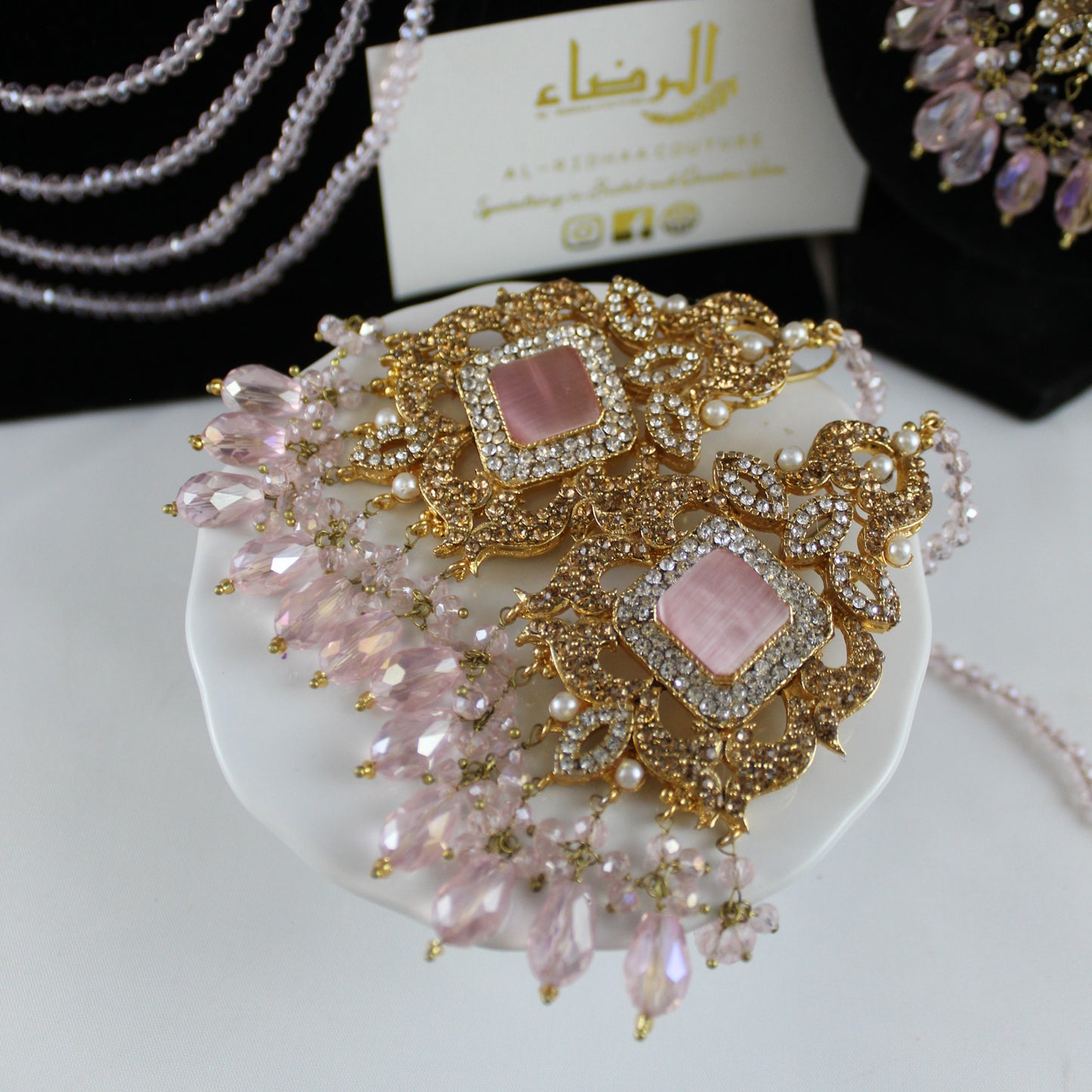 Fariha - Bridal Choker Set (Light Pink)