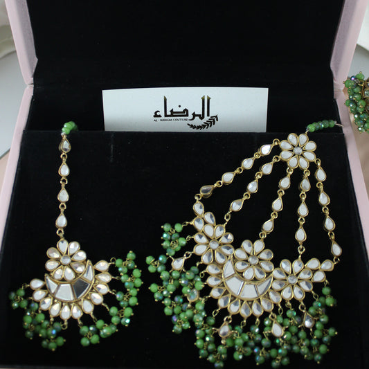 Jasmine - Full Earrings Set (Green)