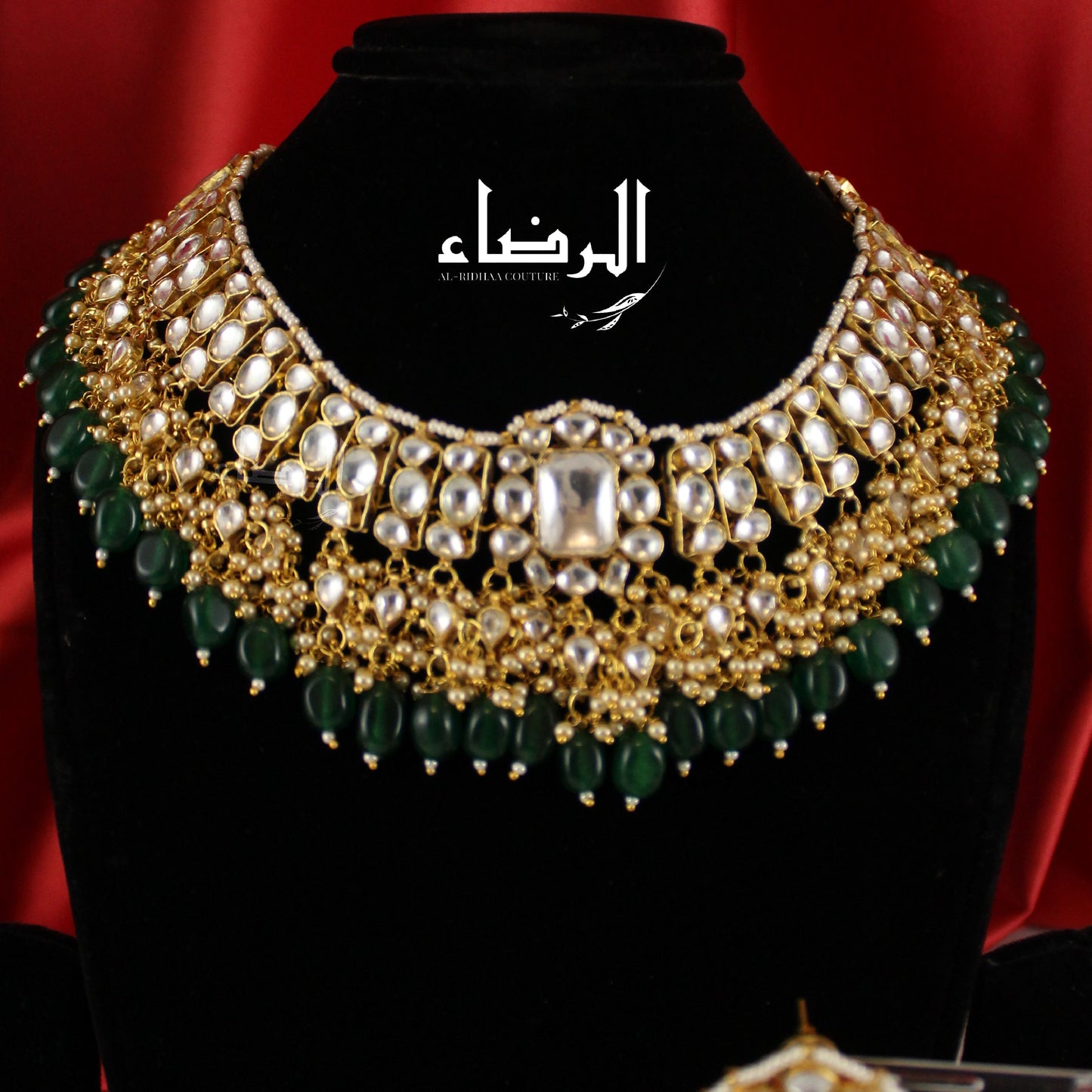 Saachi - Pachi Kundan Set (green)