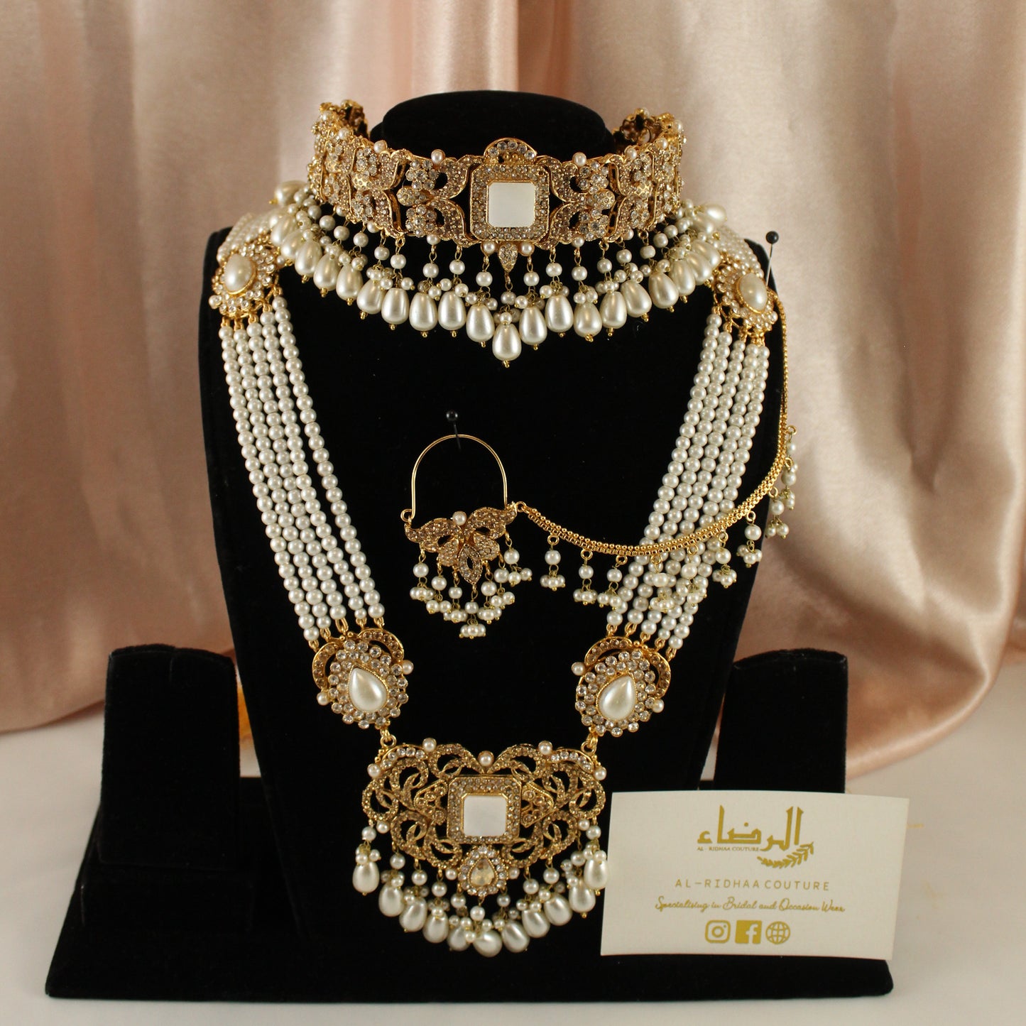 Fariha - Bridal Choker Set (White)