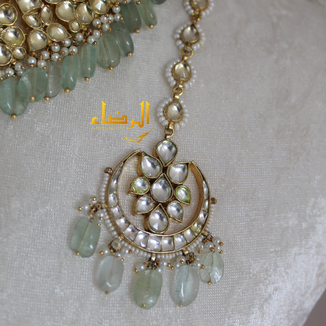 Rina - Pachi Kundan Set (Pastel Green)