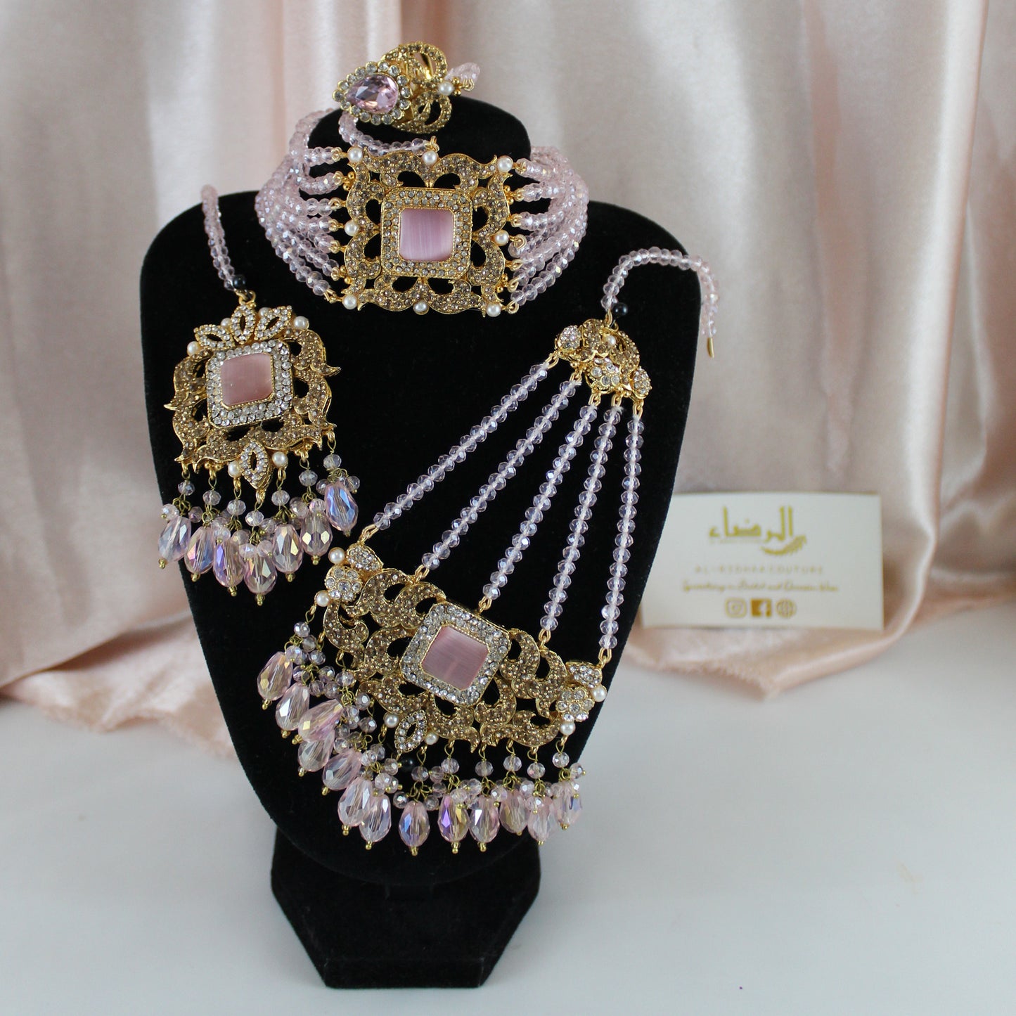 Fariha - Bridal Choker Set (Light Pink)